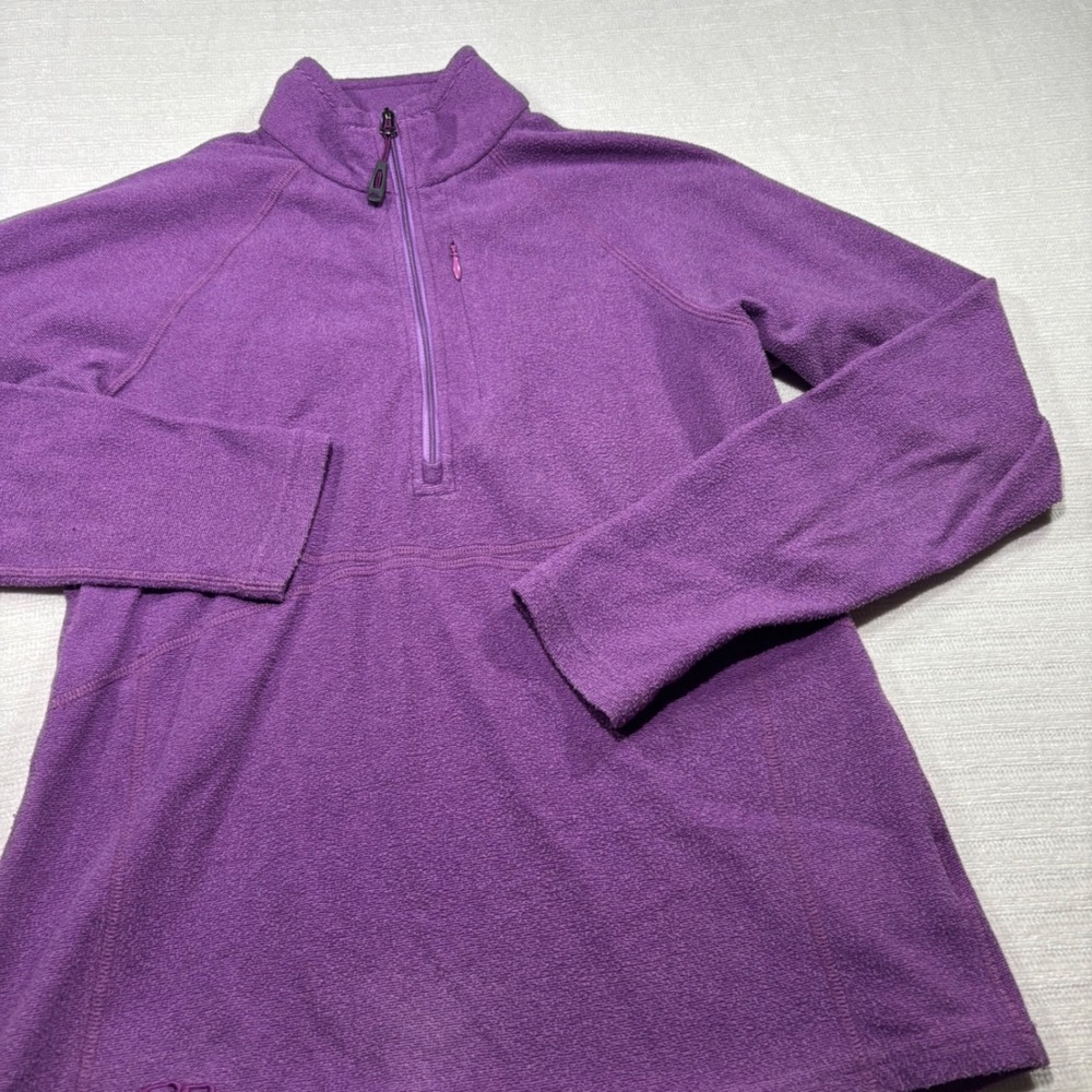 Outdoor Research Soleil Pullover Womens Medium Purple Fleece Quarter Zip Sweater